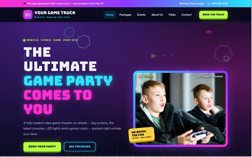 Game truck design