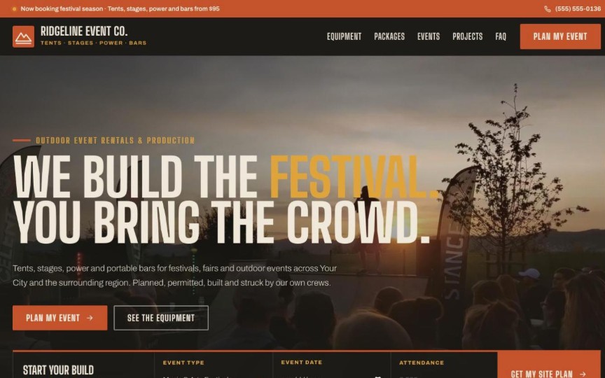Festival and outdoor events design